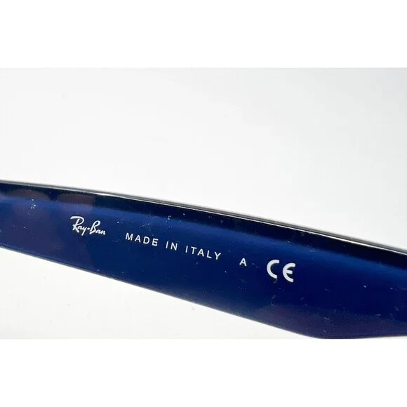 Ray-Ban RB 2132 New Wayfarer Blue Clear Eyeglass Frames 52-18 145 Italy 6053/71
